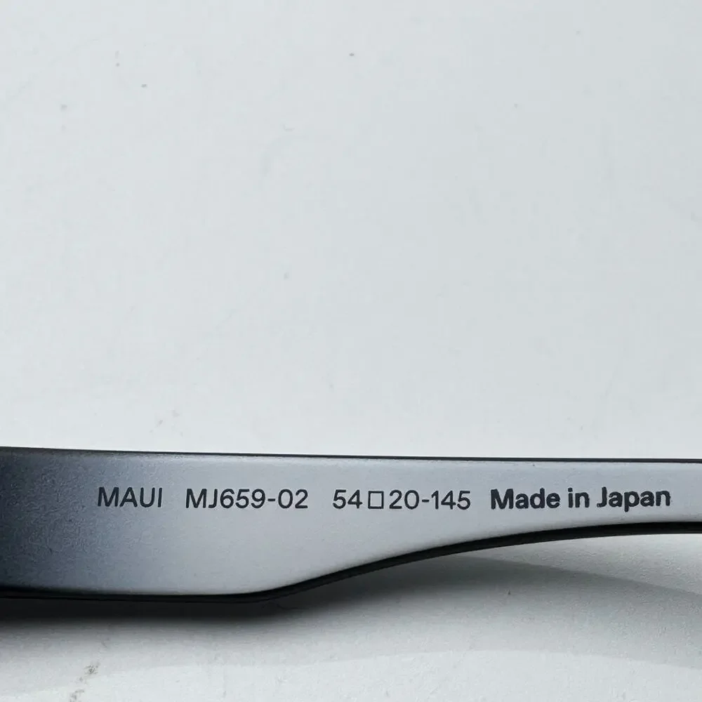 Maui Jim Sunglasses Opiopio AF MP-BG MJ659-02 Black Square Polarized Asian Fit